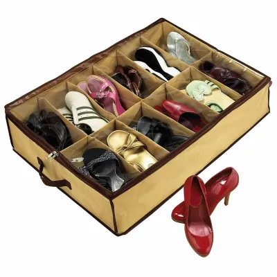 Органайзер для зберігання взуття As Seen on TV Shoes Under 67x57x12 см Brown (3_01294) Органайзер для зберігання взуття As Seen on TV Shoes Under 67x57x12 см Brown (3_01294)