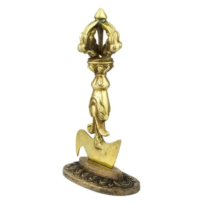 Картика (тиб. Дригуг) HandiCraft Бронза 13.8 см Подставка - дуб (26681) Картика (тиб. Дригуг) HandiCraft Бронза 13.8 см Подставка - дуб (26681)