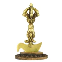 Картіка (тиб. Дрігуг) HandiCraft Бронза 13.8 см ПІдставка - дуб (26681) Картіка (тиб. Дрігуг) HandiCraft Бронза 13.8 см ПІдставка - дуб (26681)