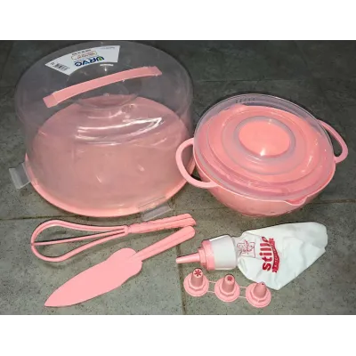 Тортівниця + набір кондитерський Urve Irak Plastik UR-3033 Тортівниця + набір кондитерський Urve Irak Plastik UR-3033