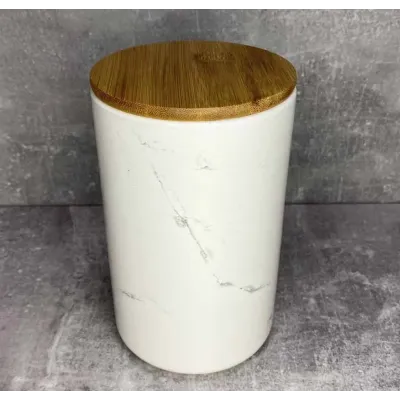 Банка керамічна Limited Edition Marble 900 мл біла 202С-007-А2