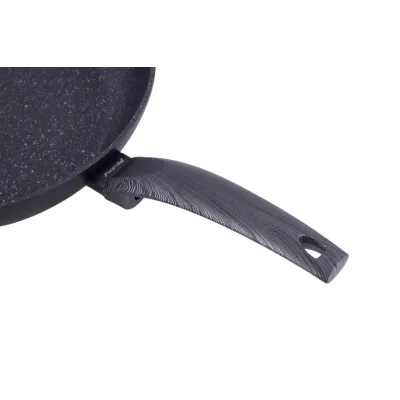 Сковорода алюмінієва із антипригарним покриттям 30 см Kamille black marble KM-4133