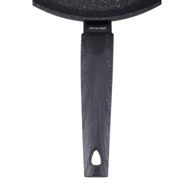 Сковорода алюмінієва із антипригарним покриттям 30 см Kamille black marble KM-4133