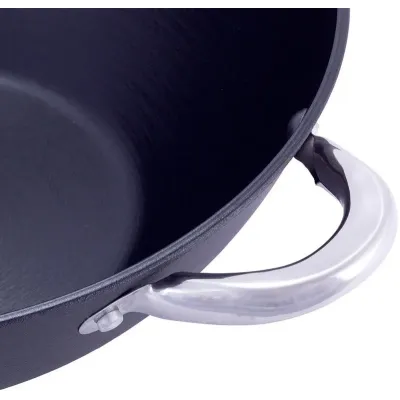 Казан чугунный с антипригарным мраморным покрытием Kamille Wok KM-4815