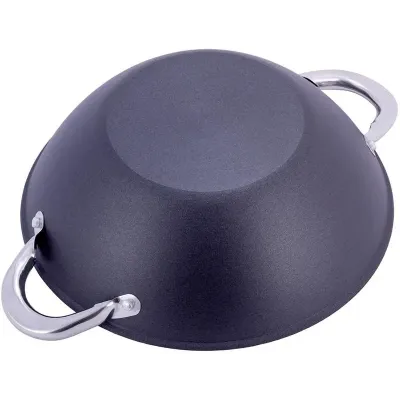 Казан чугунный с антипригарным мраморным покрытием Kamille Wok KM-4815