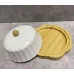 Тарелка бамбуковая с фарфоровой крышкой для пироженных, сыра, масла Bona Di 289-392