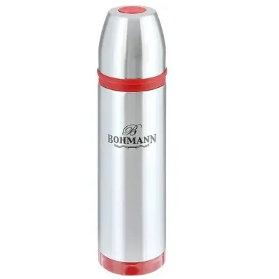 Термос питний з нержавіючої сталі 800 мл Bohmann BH-4491 сталевий/червоний