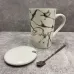 Чашка з кришкою керамічна з ложкою 