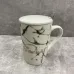 Чашка з кришкою керамічна з ложкою 