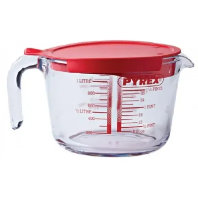 Мірна склянка з кришкою 1 л Pyrex Classic 264P000/7046 Мірна склянка з кришкою 1 л Pyrex Classic 264P000/7046