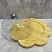 Блюдо для торта бамбуковое с пластиковой крышкой Interos PJ02716