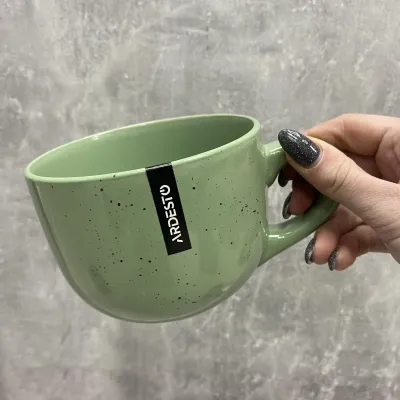 Чашка керамическая 480 мл Ardesto Bagheria Pastel Green AR2948GGC Чашка керамическая 480 мл Ardesto Bagheria Pastel Green AR2948GGC