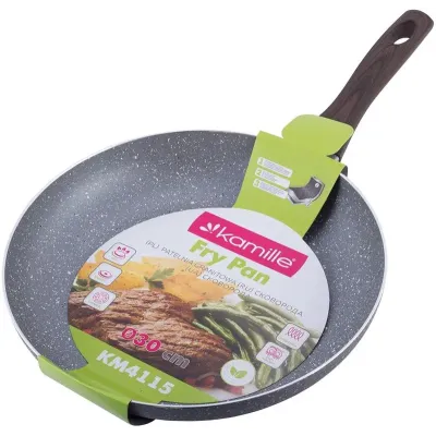 Сковородка с антипригарным покрытием Kamille Gregers ILAG 30 см Grey (DP36415) Сковородка с антипригарным покрытием Kamille Gregers ILAG 30 см Grey (DP36415)