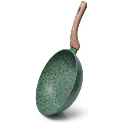 Сковородка-вок с антипригарным покрытием Fissman EcoStone Malachite 28 см (DP60798) Сковородка-вок с антипригарным покрытием Fissman EcoStone Malachite 28 см (DP60798)