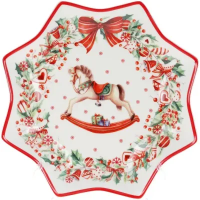 Блюдо-сніжинка 25 см Rocking horse Bona DP186174