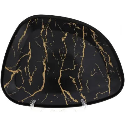 Фарфоровое блюдо Esmalte de Mármol negro 30.5х24х2см DP186204 BonaDi