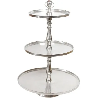 Стойка для фуршета Роскош метала высота 100см серебро Bona DP186211