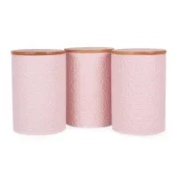 Банки Ornament Pink 3шт 500 мл AL186530 Lefard Банки Ornament Pink 3шт 500 мл AL186530 Lefard