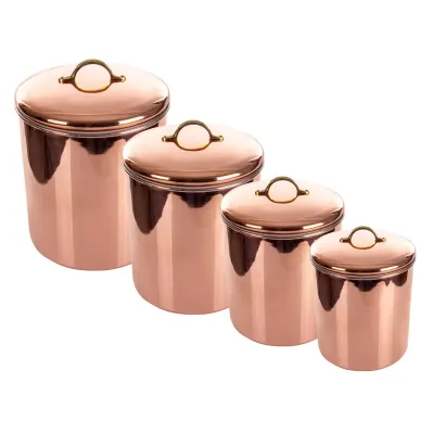 Банки Lefard Noble Metal 4 шт Золотистый (AL186533) Банки Lefard Noble Metal 4 шт Золотистый (AL186533)