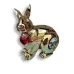 Статуэтка Crystocraft Кролик Хрустальное сердце со стразами Swarovski 6х6 см Gold (AL186563)