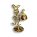 Статуэтка Crystocraft Кролик Мешок бабла со стразами Swarovski 7,5 см Gold (AL186565)