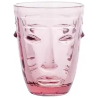 Стаканы Sara 6 штук 250ml из розового полупрозрачного стекла DP218244 BonaDi