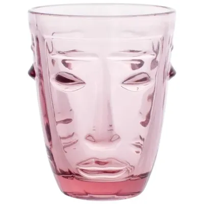 Склянки Sara 6 штук 250ml із рожевого напівпрозорого скла BonaDi DP218244