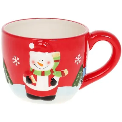 Рождественская керамическая кружка Snow 550ml DP218246 BonaDi