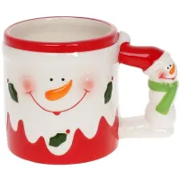 Різдвяна керамічна кружка Snowman 400ml BonaDi DP218248