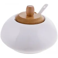 Фарфоровая сахарница Pojio 9см с ложкой DP218251 BonaDi
