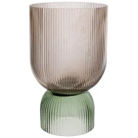 Ваза декоративна Double Sio 26cm коричневий з зеленим BonaDi DP218259