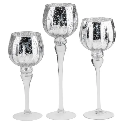 Подсвечники Unicorn Studio Silver Litti 3 шт Серебристый (AL218325)
