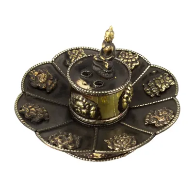 Подставка для благовоний Символы счастья HandiCraft Медь Чеканка 10 х 7.5 см (22294) Подставка для благовоний Символы счастья HandiCraft Медь Чеканка 10 х 7.5 см (22294)