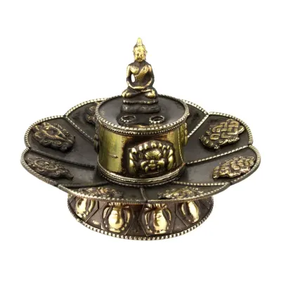 Подставка для благовоний Символы счастья HandiCraft Медь Чеканка 10 х 7.5 см (22294)
