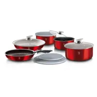 Набор посуды 12 предметов Berlinger Haus Metallic Line BURGUNDY Edition BH-1674