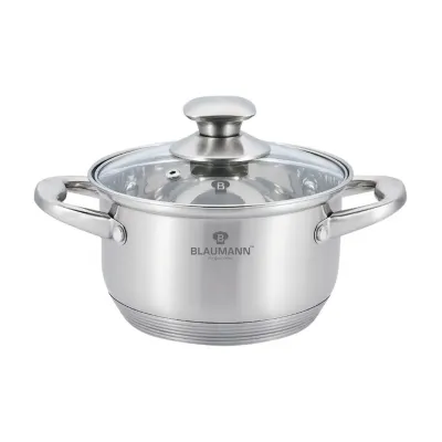 Кастрюля из нержавеющей стали с крышкой 2,6 л Blaumann BL-3456