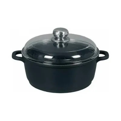 Кастрюля антипригарная с крышкой 5,5 л Maestro MR-4628C