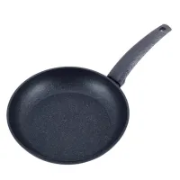 Сковорода з антипригарним покриттям Kamille Black marble 24 см Чорний KM-4122 Сковорода з антипригарним покриттям Kamille Black marble 24 см Чорний KM-4122