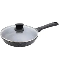 Сковорода Maestro Granite із кришкою 24 см Сірий MR-1225-24