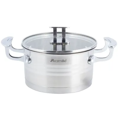 Кастрюля с крышкой из нержавеющей стали Kamille KM-5854