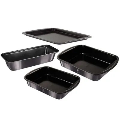Набір форм для запікання 4шт Berlinger Haus Metallic Line Carbon Pro Edition BH-7622