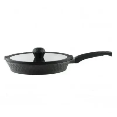 Сковорода с крышкой Gusto Black Ice Pepper Greblon 28 см Черный C2 PR-6006