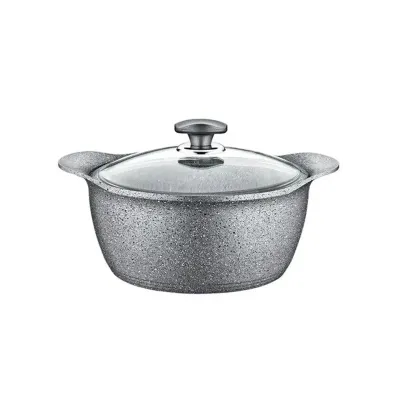 Каструля з гранітним покриттям 5,6 л O.M.S 3120.01.11-26-5,6л-Grey