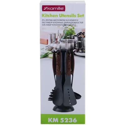 Кухонний набір аксесуарів Britta 6 предметів на підставці Kamille DP73485