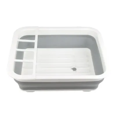 Сушилка для посуды RIAS складная силиконовая White-Gray (3_01659) Сушилка для посуды RIAS складная силиконовая White-Gray (3_01659)
