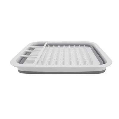 Сушилка для посуды RIAS складная силиконовая White-Gray (3_01659) Сушилка для посуды RIAS складная силиконовая White-Gray (3_01659)