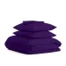 Двуспальная постель с простыней на резинке Dark Plum COSAS Фиолетовый 180х220 см