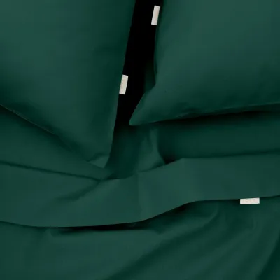Двоспальна постіль з простирадлом на гумці Dark Green CS1 COSAS Зелений 180х220 см Двоспальна постіль з простирадлом на гумці Dark Green CS1 COSAS Зелений 180х220 см