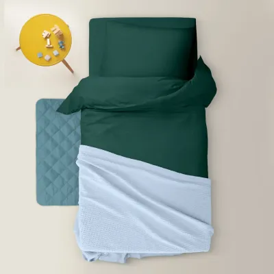 Детская постель без простыни Dark Green COSAS Зеленый 110х140 см