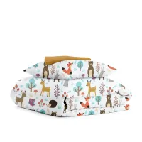 Детское постельное белье в кроватку Colorful Animals CS1 COSAS Бежевый 110х140 см